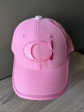 Coach Baseball Cap/Hat M/L with Embroidered C Logo Vivid Pink CH793